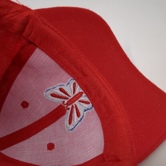 Butterfly USA Strapback Hat Red One Size Adjustable Embroidered Outdoor - Picture 7 of 7